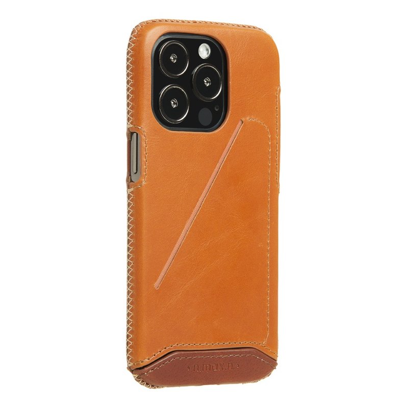 iPhone14 Pro Fully Covered Series Leather Case - Bronze Brown - เคส/ซองมือถือ - หนังแท้ 