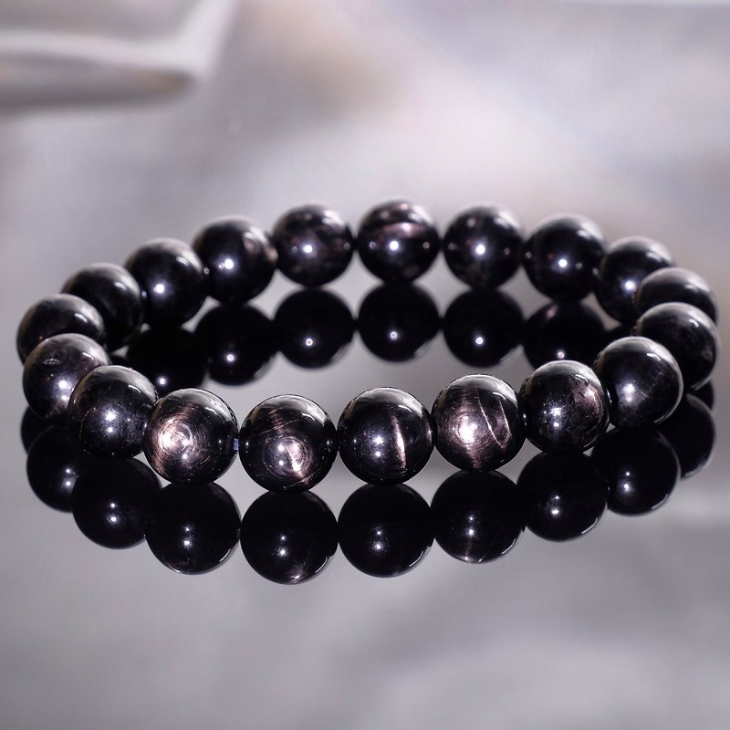 Egyptian gold luck stone extremely lucky to ward off evil, natural crystal, natural stone, wealth and healing, customized system - Bracelets - Crystal Black