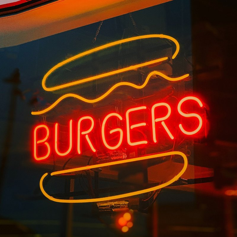 BURGERS LED Neon Sign Home Decor Light Part Bar Night Light - โคมไฟ - อะคริลิค สีใส