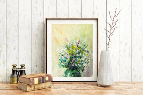 FLOWER 花　油絵アート Amazon.co.jp: Kunstorner 油絵花 花の絵画 おしゃれ ブーケ