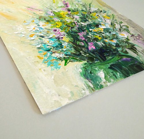 絵画　油彩肉筆画　真作　ESTHER『フラワーバスケット』 絵画 油彩肉筆画 真作 ESTHER『フラワーバスケット』 絵画 油彩