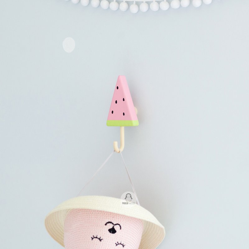 Melon Clothes Wall Hook for Nursery from Natural Wood, wall decor, Bathtoom rack - 兒童家具 - 木頭 