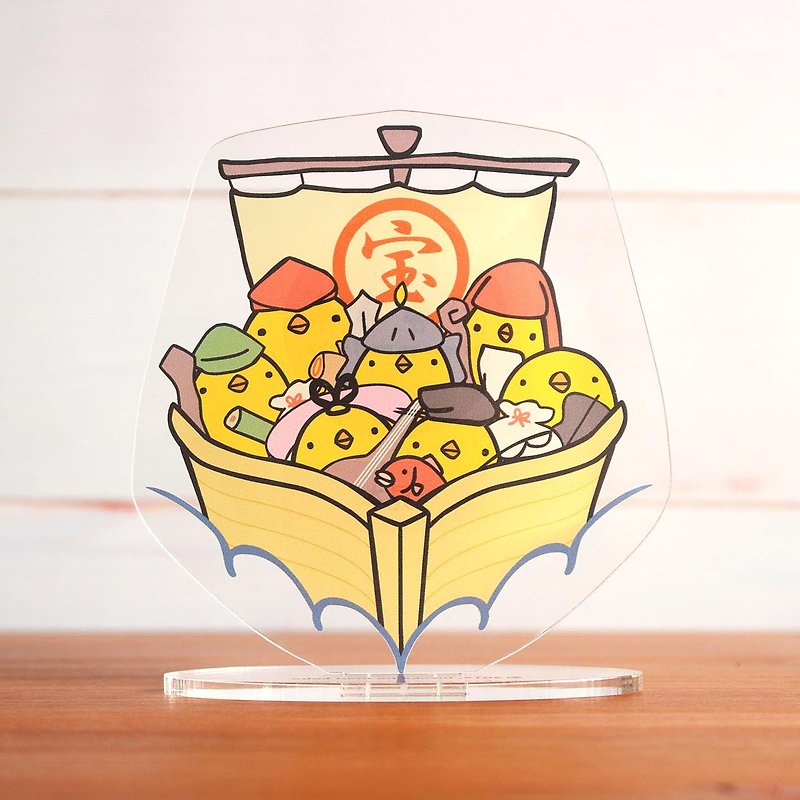 Acrylic stand where Hiyoko-san got on a treasure ship - Items for Display - Acrylic Yellow