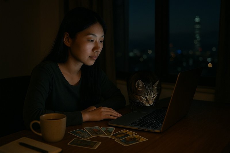 深夜線上塔羅牌文字占卜服務 - 攝影/心靈/講座 - 其他材質 