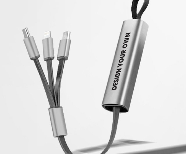 スリーインワン金属伸縮充電ケーブル/30本丨ユニバーサル携帯