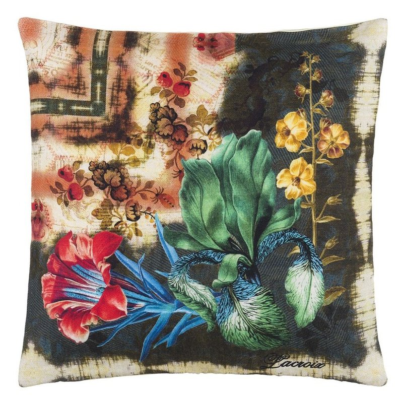 英國抱枕/靠枕 Gentiane Africana Argile - 40x40cm - 枕頭/抱枕 - 亞麻 多色