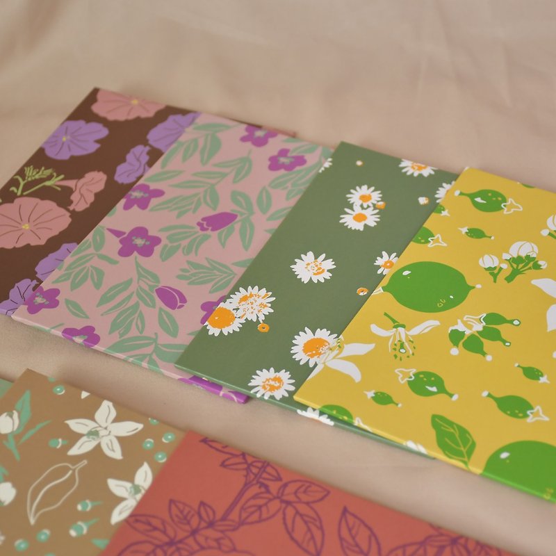 Back Garden Printed Paper Hard Case | Customized Handmade Book - Cover - สมุดบันทึก/สมุดปฏิทิน - กระดาษ หลากหลายสี