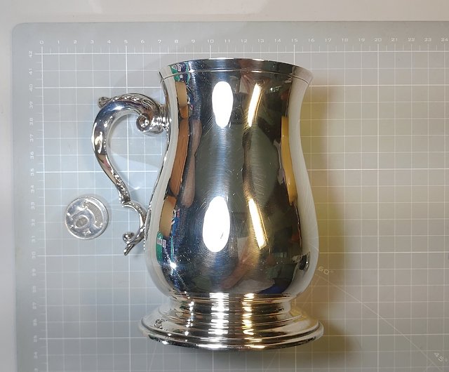 1969年英國製Birmingham伯明罕純銀一品脫啤酒杯大水杯茶杯- 設計館就是