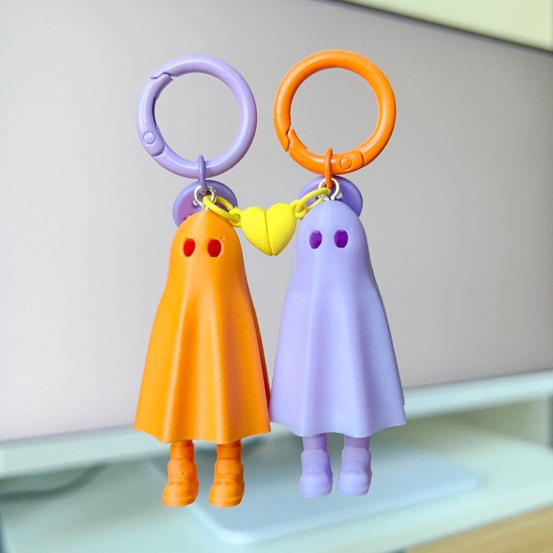 Zou Ghost Lovely set 2024 / Orange-Purple - 鑰匙圈/鑰匙包 - 塑膠 橘色