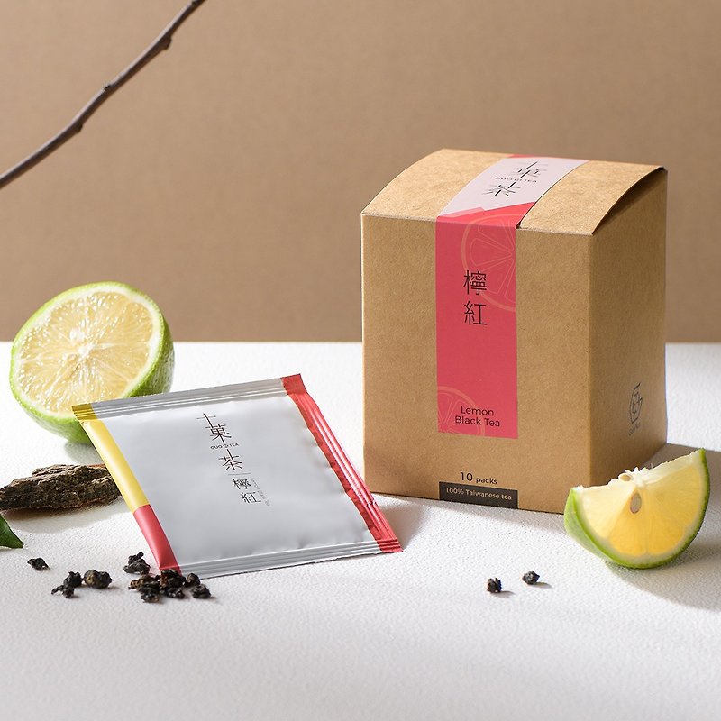 檸檬紅烏龍茶(隨身包10入) 台灣凍乾水果茶包 - 茶葉/漢方茶/水果茶 - 新鮮食材 紅色