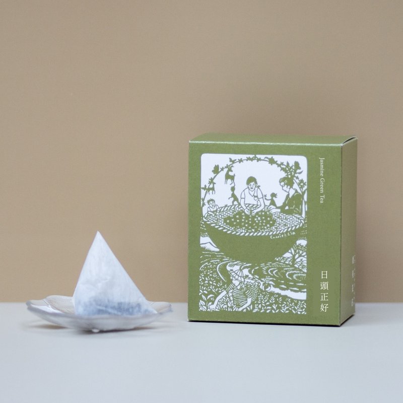 [The sun is just right] Taiwanese scented floral tea- jasmine fruity green tea traditional scenting craft x paper cutting art - Tea - Other Materials Blue