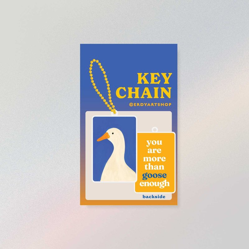 Keychain | Goose Goose Duck - 鑰匙圈/鑰匙包 - 紙 藍色