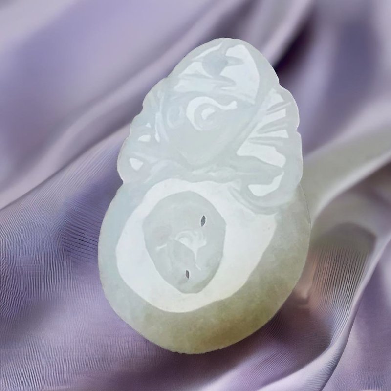【福在眼前】冰飄黃翡翠福貝項鍊 | 天然緬甸玉A貨翡翠 | 送禮 - 項鍊 - 玉石 多色