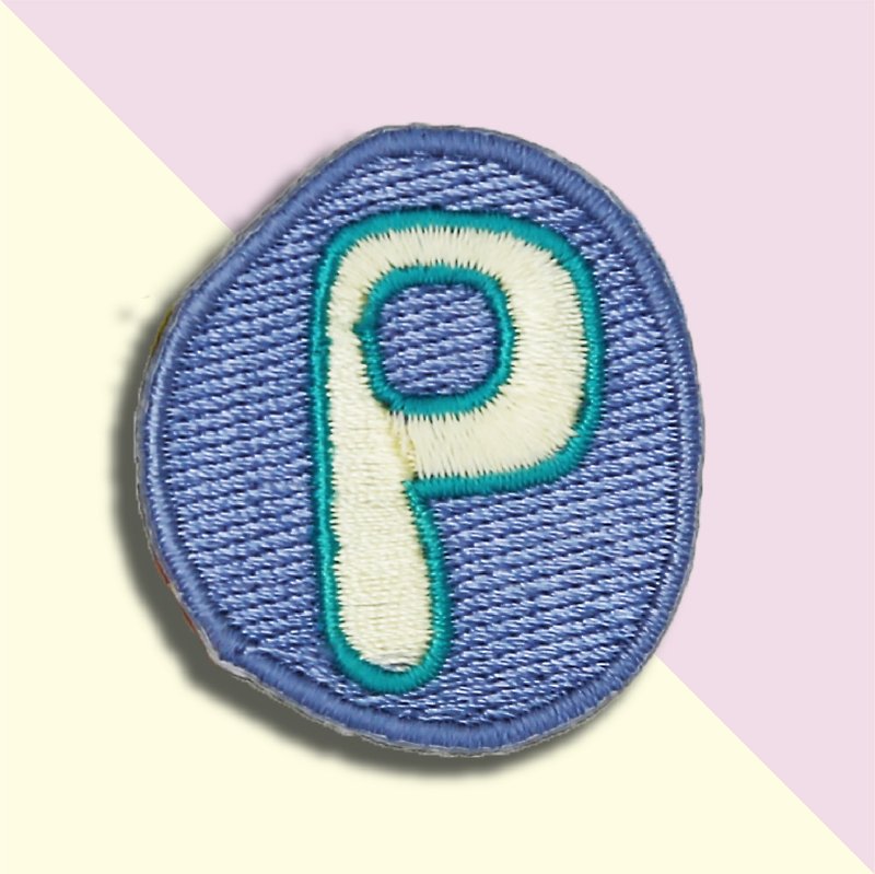 Childlike embroidery stickers-P - เข็มกลัด/พิน - งานปัก สีน้ำเงิน