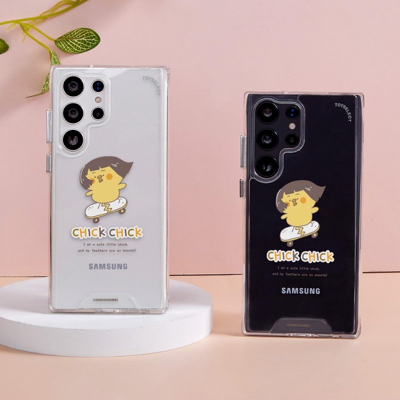 啾啾妹柔順老濕雞防摔透明SAMSUNG手機殼 - 手機殼/手機套 - 塑膠 多色
