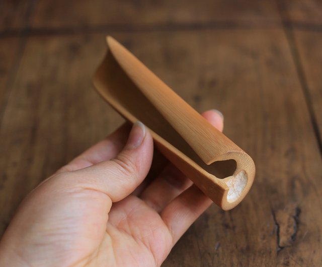 手工打磨原創竹製品| 竹茶則茶鏟人面竹| 書捲款| 一物一圖皮花花｜茶壺