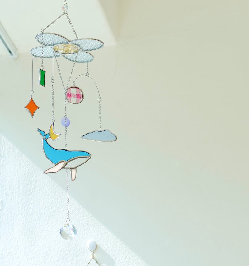 stained glass Whale Mobile - 其他 - 琉璃 