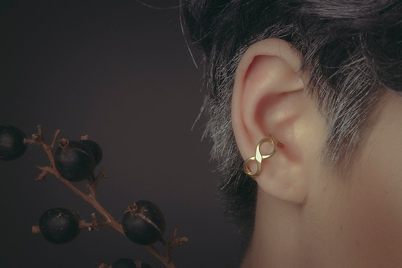 Alchemy | 煉金術系列 - 無限 * 耳骨夾 耳夾 - 耳環/耳夾 - 銅/黃銅 金色