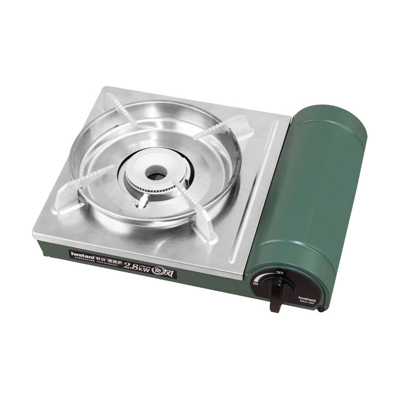 【Iwatani岩谷】綠卡高效防風型磁式瓦斯爐-2.8kW - 露營用品 - 其他材質 綠色