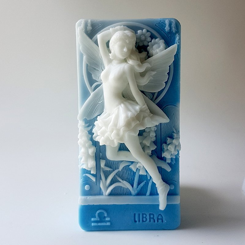 Zodiac Libra Fairy handmade soap scented with Jo Malone Pear and Freesia - สบู่ - วัสดุอื่นๆ สีน้ำเงิน