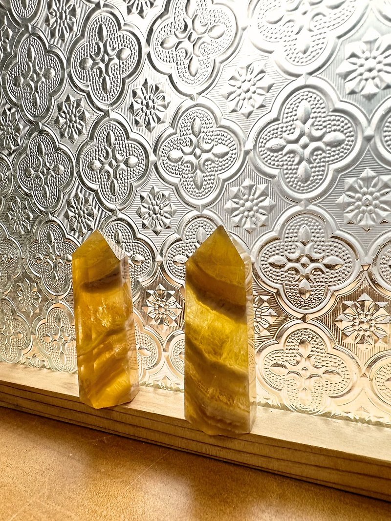 [Crystal Pillar] Thousand Layer Brushed Yellow Fluorite - Items for Display - Crystal 