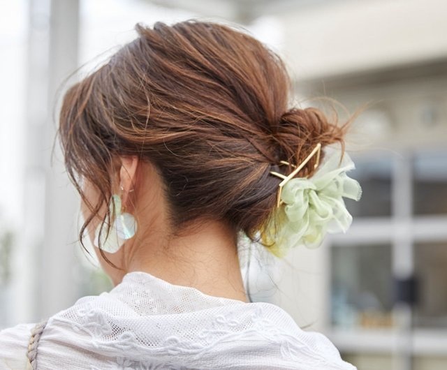 咲き編みバンスクリップ | ミモザ - Shop chiko Hair Accessories - Pinkoi