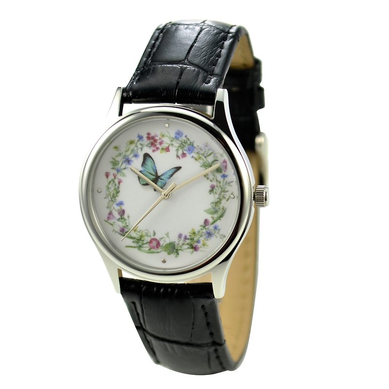 Flower and Butterfly Watch I Free shipping worldwide - นาฬิกาผู้หญิง - โลหะ หลากหลายสี