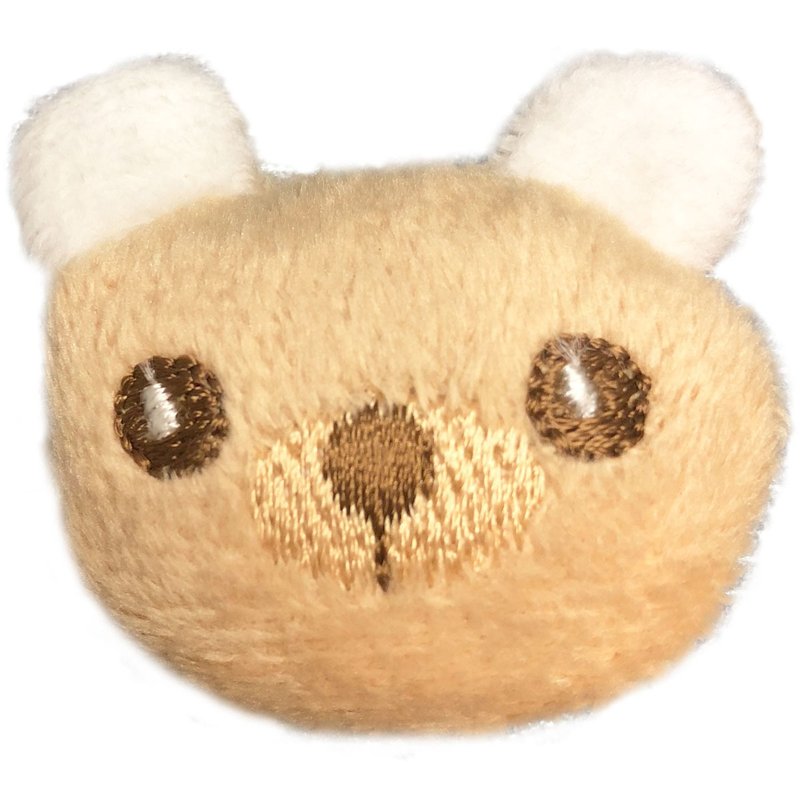 小熊髮夾 全包布手工髮飾 Bear - 髮夾/髮圈 - 聚酯纖維 咖啡色