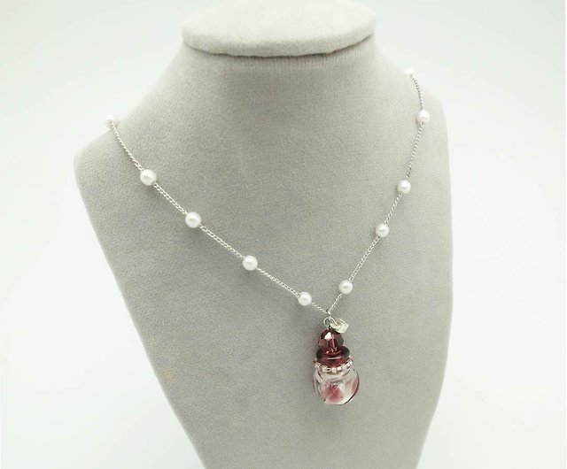 Garnet Crystal Diffusing Necklace