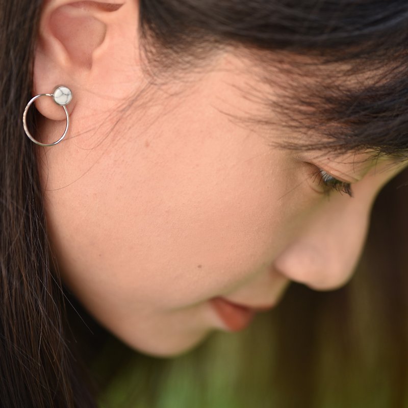 Catch me earrings I anti-allergic medical steel office worker - Earrings & Clip-ons - Stainless Steel Silver