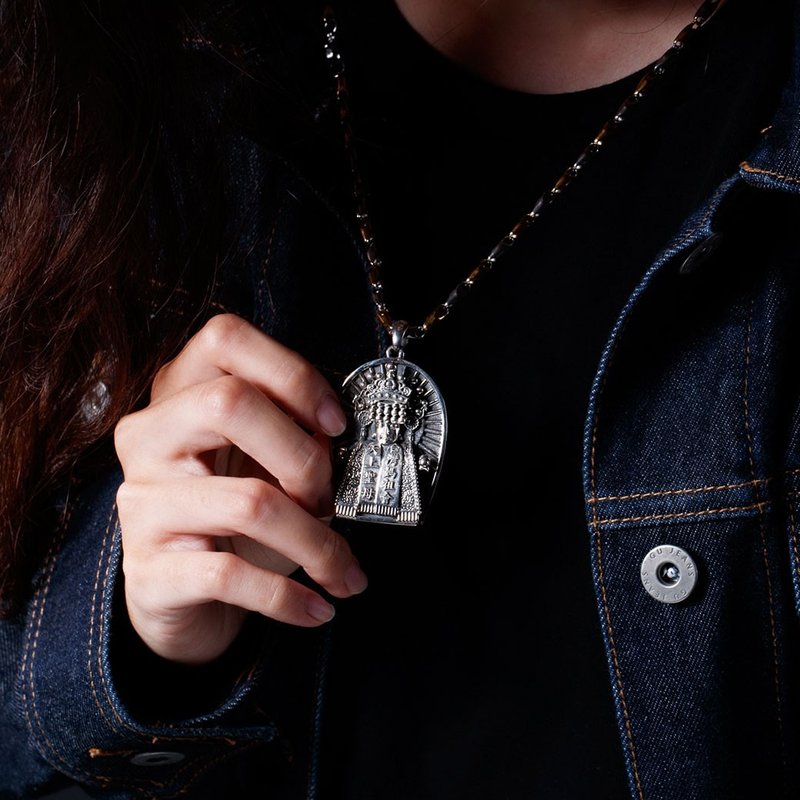 S925スターリングシルバー 大甲媽祖ペンダント PL0526A-PL0526A-1-PL0526B - ネックレス - スターリングシルバー 