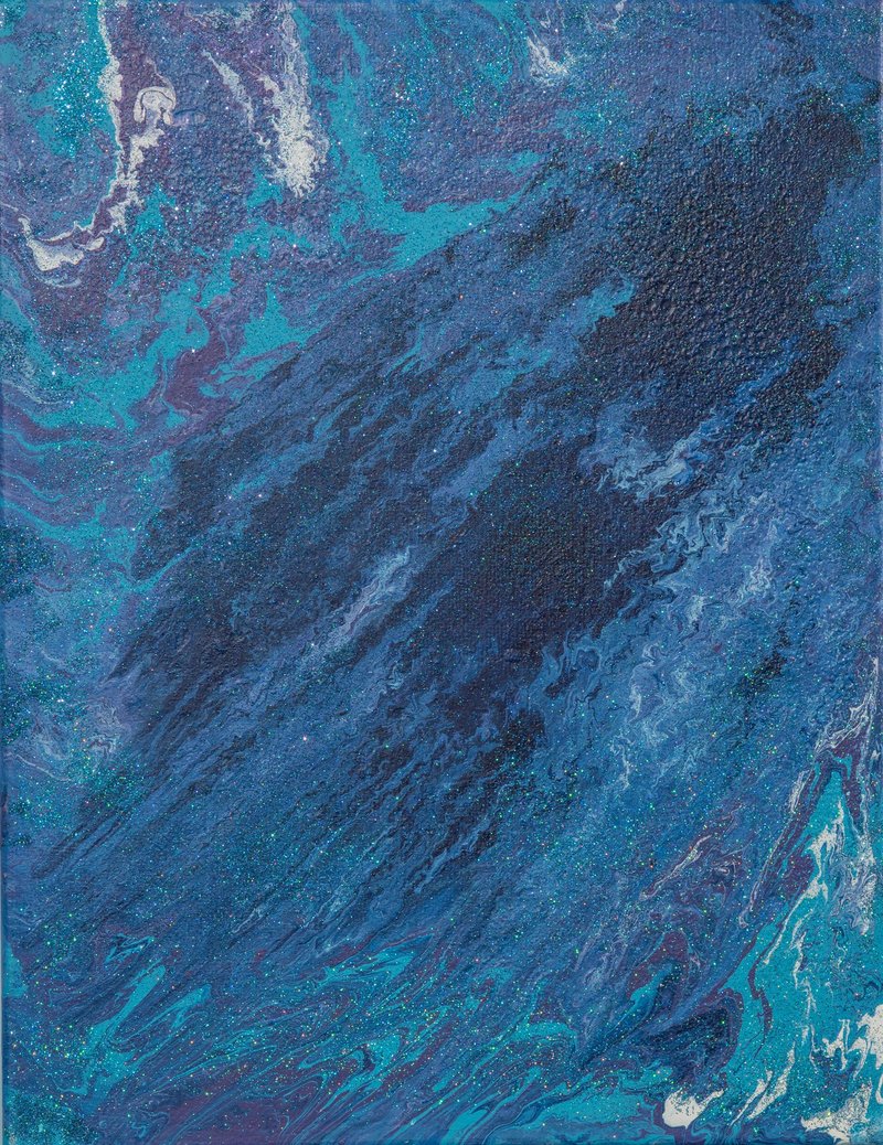蔡淑茹流動藝術創作  海水正藍 - 海報/掛畫/掛布 - 其他材質 