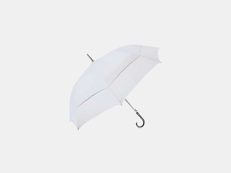 Jiayun Umbrella x Unipapa Double Wind Straight Umbrella 27吋 White - Umbrellas & Rain Gear - Waterproof Material White