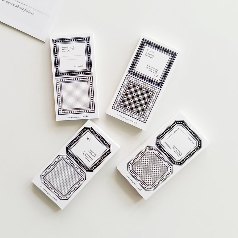 Good day pattern emotion scrapbook paper sticky notes - 便條紙/便利貼 - 紙 
