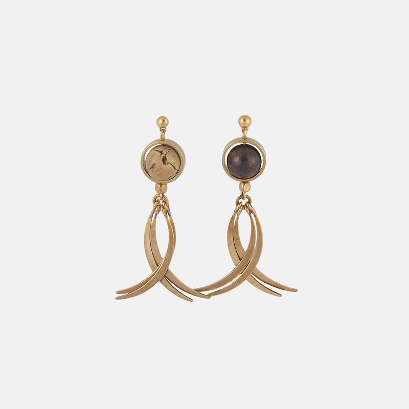 The Mermaid (multi) - Earrings & Clip-ons - Gemstone Gold