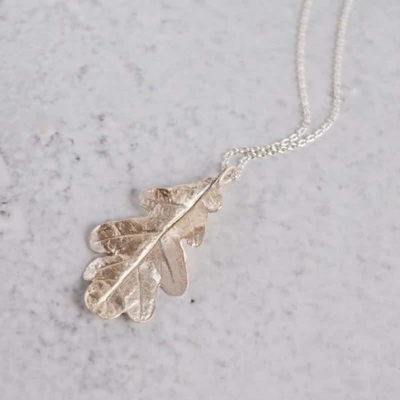 Oak leaf necklace [P077K10] - 項鍊 - 其他金屬 