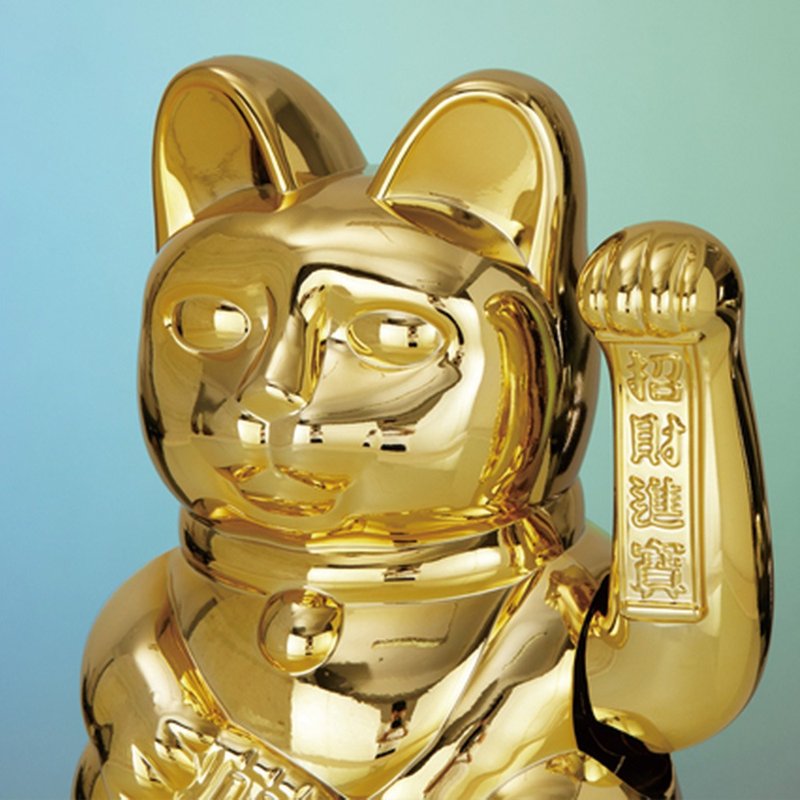 Jumbo Lucky Cats 特大號幸運繽紛自動招手招財貓-幸運閃金色 - 玩偶/公仔 - 其他材質 金色