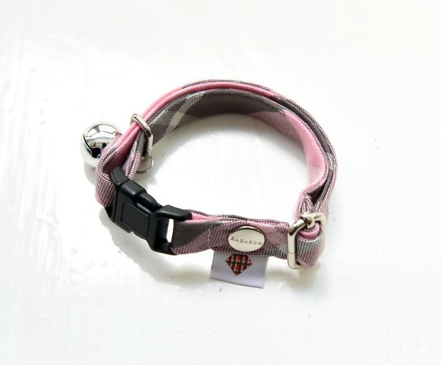 Classic Plaid Leather Dog Collar And Leash Set