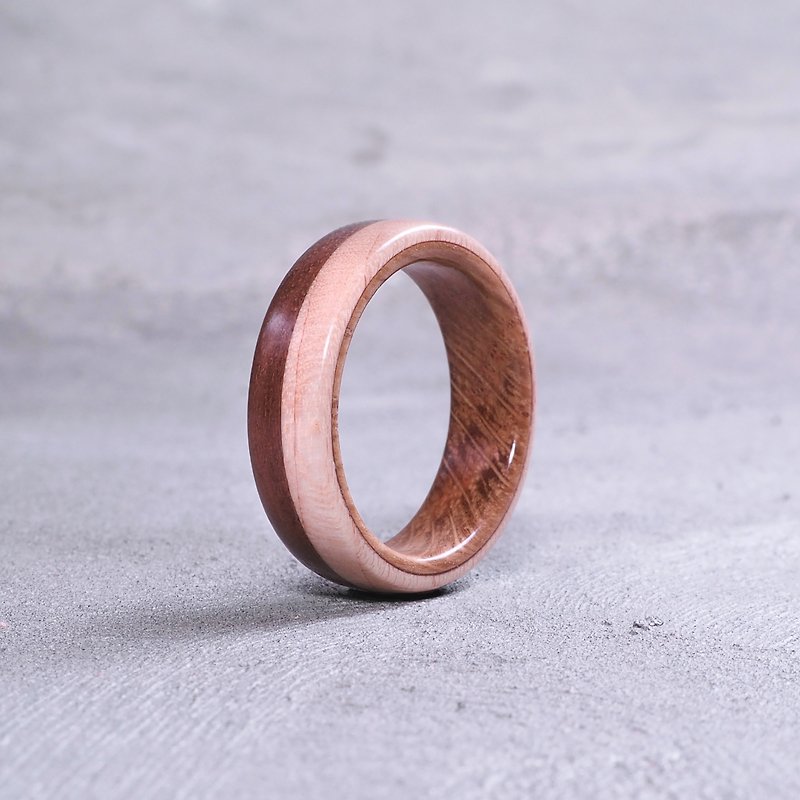Classic wooden ring Maple & Walnut x Oak - General Rings - Wood 