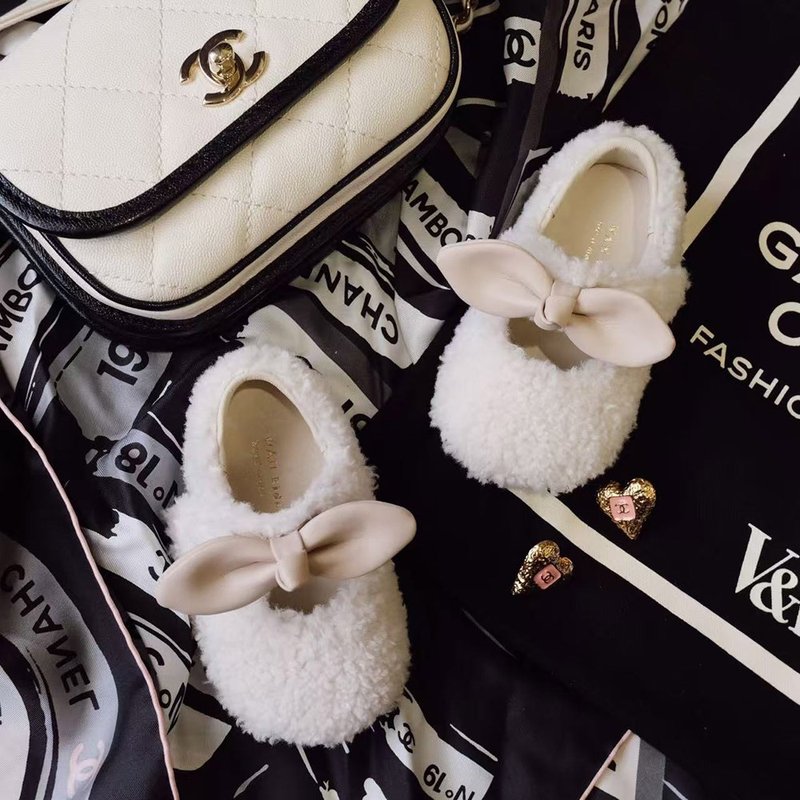 รองเท้าหัดเดินทรง Mary Jane โบว์นุ่ม สีเบจ รุ่น 1651 - รองเท้าเด็ก - หนังเทียม หลากหลายสี