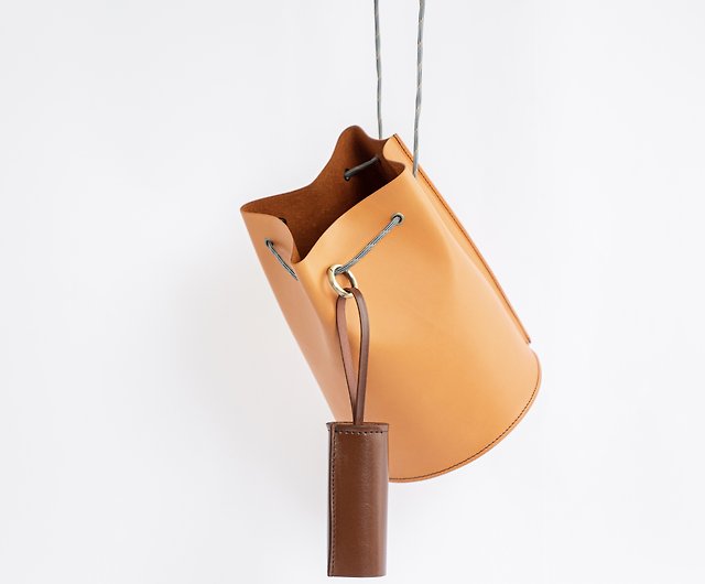 Cage Bucket Bag  Oat x Caramel - Shop O.N.E Messenger Bags & Sling Bags -  Pinkoi