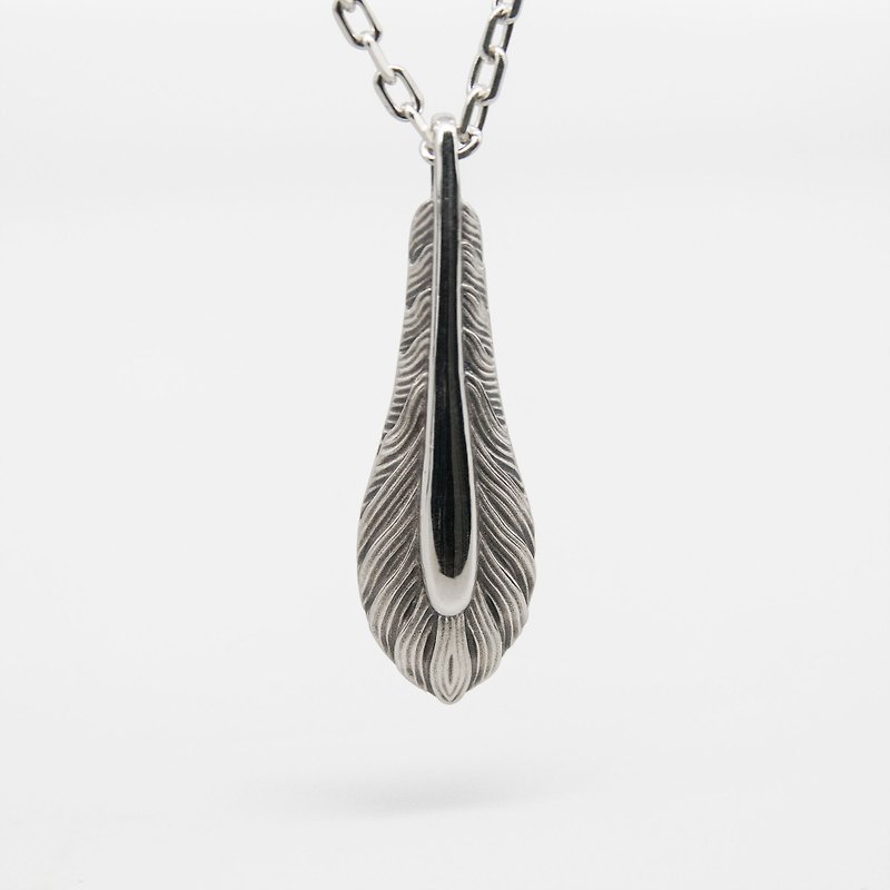 Feather 2 / DN-20 - Necklaces - Sterling Silver Silver