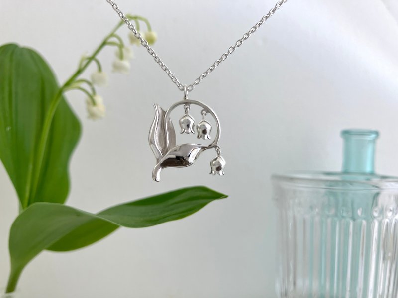 Swaying lily of the valley pendant - สร้อยคอ - เงินแท้ 