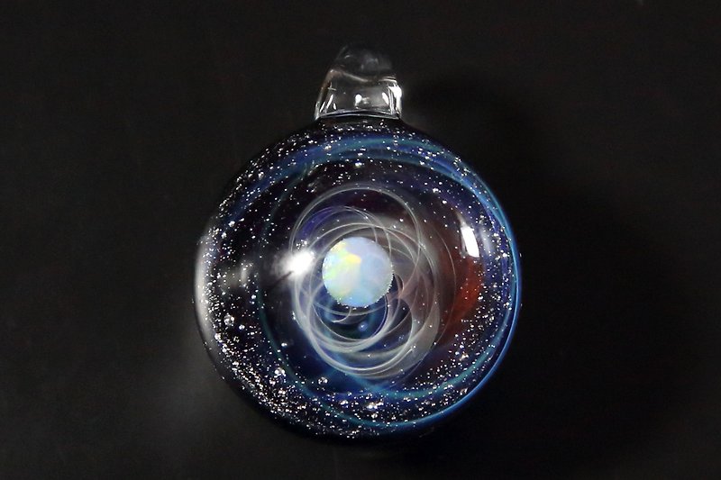 (螺旋宇宙)　宇宙玻璃球 no.102 - 頸鏈 - 玻璃 