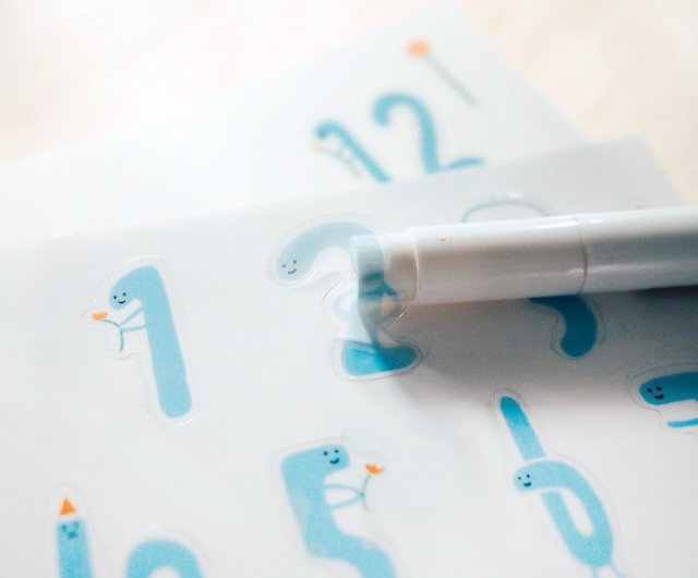 Blue Numbers - Monthly Stickers - Die Cut Tiny Stickers - Shop Yohand  Studio Stickers - Pinkoi