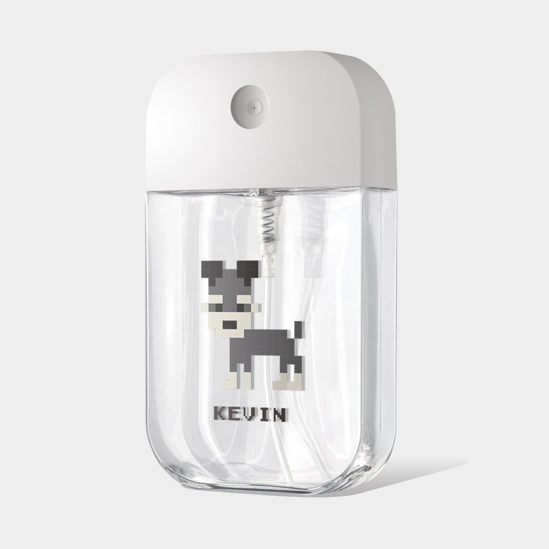 客製化禮物 英文名 雪納瑞 酒精瓶 卡片式噴瓶 PU142 - 居家收納/收納盒/儲物盒 - 塑膠 灰色