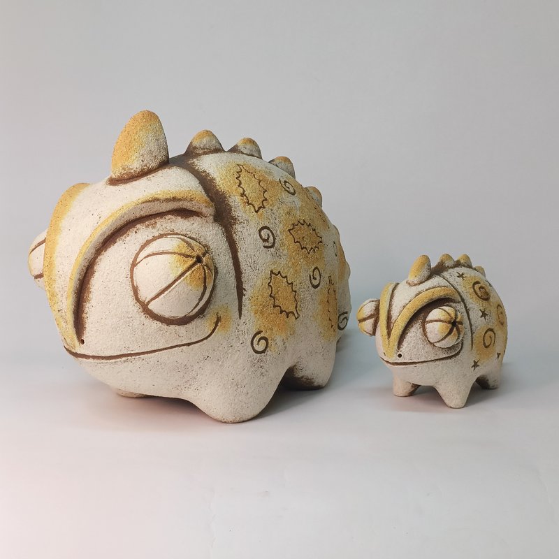 little chameleon/Ceramics/Original - Items for Display - Pottery 