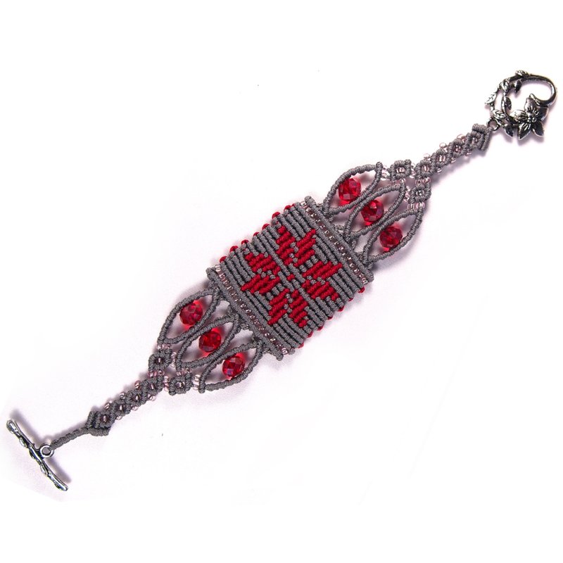 Macrame tutorial Bracelet Mirabel, macrame pattern PDF, beaded macrame bracelet - 手工藝教學/工具書 - 其他材質 