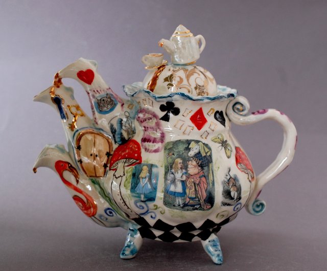 Alice in Wonderland Tea Party Teapot, Teapots