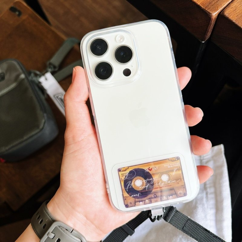 錄音帶造型手機夾片 - 手機掛繩/背帶 - 塑膠 透明